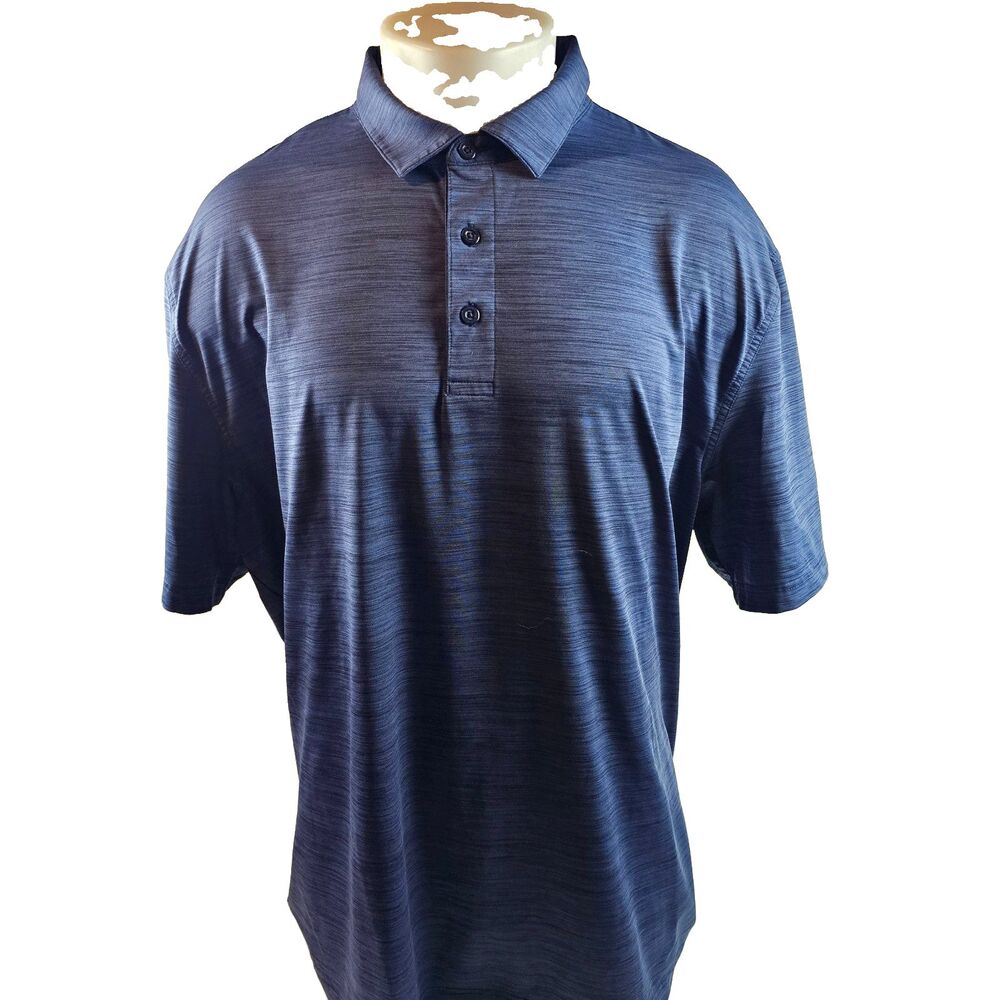 Callaway Shirt Mens XL Blue Golf Polo Opti Dri Performance Heathered Athletic